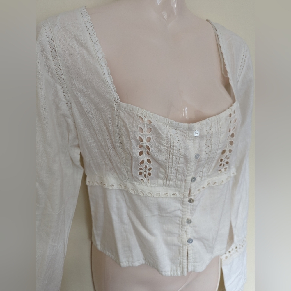 FREE People white joi blouse xs - Picture 10 of 15